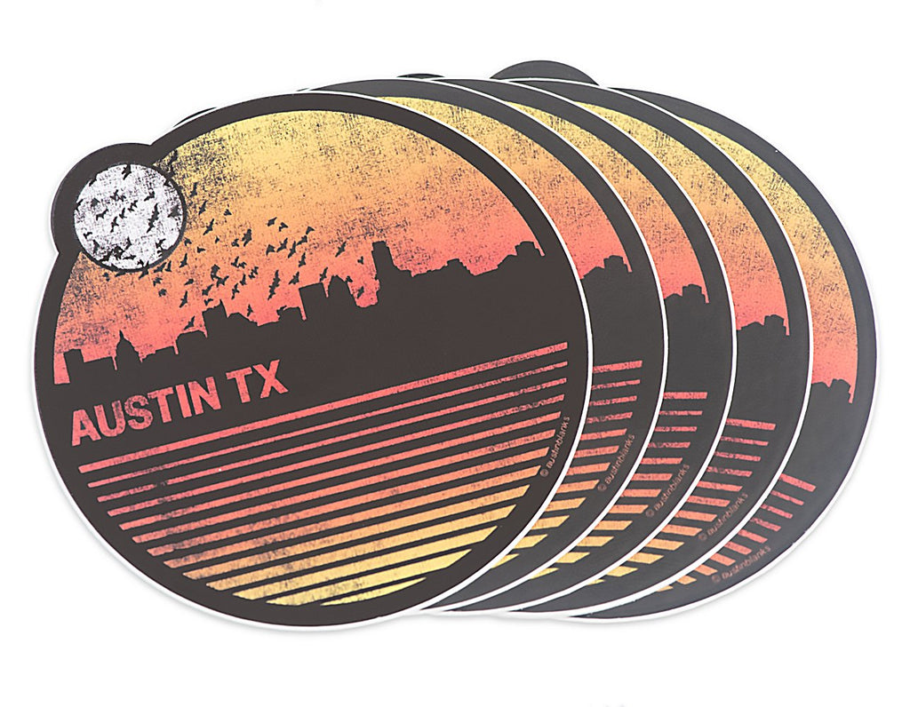 Retro Austin Skyline Vinyl Sticker